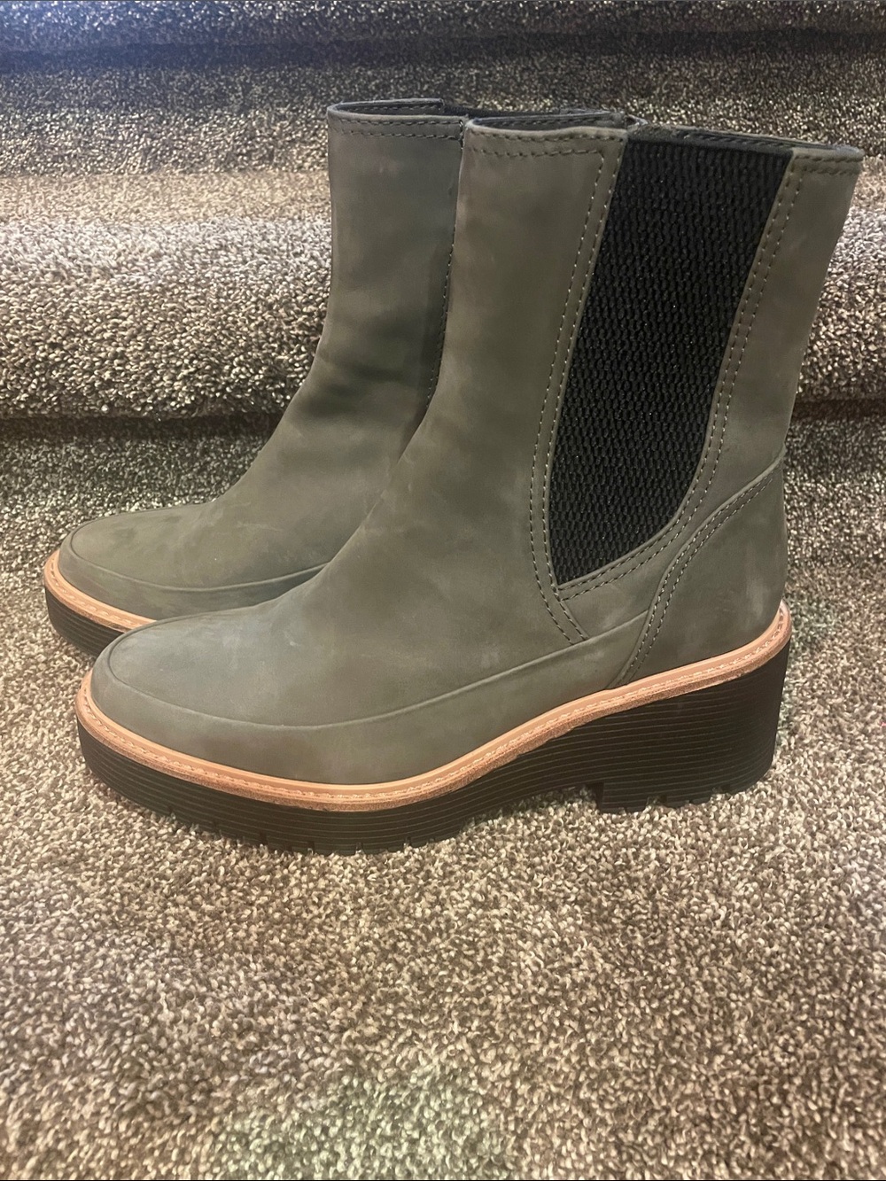 Women’s Grey Platform Booties